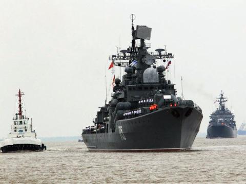 Tàu khu trục Bystry của Nga cập cảng Thượng Hải ngày 18/5