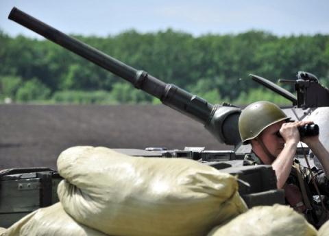 Một khẩu đội súng cối của quân đội Ukraine