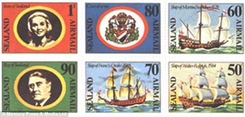 Sealand phát hành cả tem bưu chính