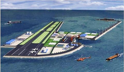 Mô hình căn cứ tác chiến không-hải nhất thể Trung Quôc sẽ xây dựng trên đảo Gạc Ma và Chữ Thập