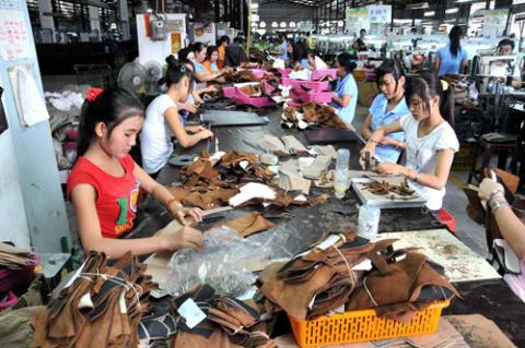 Nguyên liệu ngành da giày đang phụ thuộc gần như hoàn toàn vào nhập khẩu từ TQ - Ảnh: TNO
