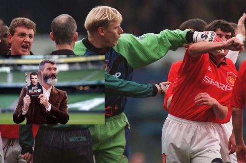 Schmeichel và Roy Keane.