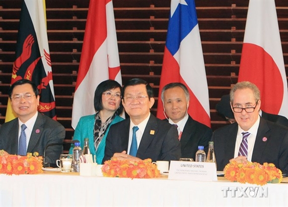 Chủ tịch nước Trương Tấn Sang dự Cuộc gặp Cấp cao Hiệp định Đối tác Kinh tế Chiến lược xuyên Thái Bình Dương (TPP).