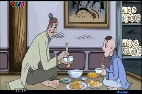 Hình ảnh trong bộ phim hoạt hình Nhặt xương cho thầy.
