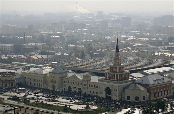Nhà ga Kazansky, Moscow - điểm khởi đầu cho tuyến đường sắt cao tốc Moscow-Bắc Kinh. 