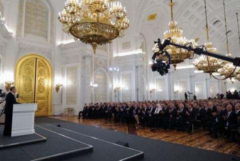 Hơn 1.000 người đã được mời tới nghe Thông điệp Liên bang của Tổng thống Putin. 