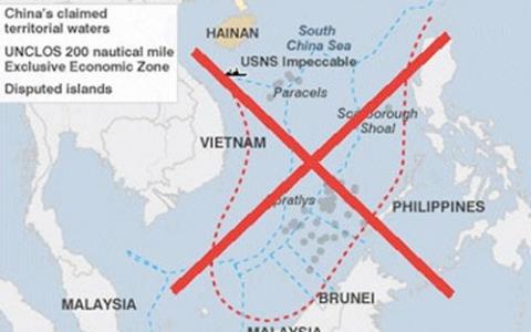 Bộ Ngoại giao Mỹ nói rằng, tuyên bố chủ quyền của Trung Quốc đối với gần như toàn bộ biển Đông mà Bắc Kinh đưa ra trong cái gọi là “đường 9 đoạn” là “không phù hợp với luật pháp quốc tế về biển”.