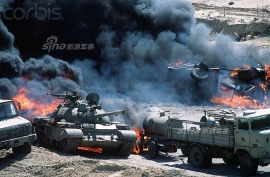 Sau hơn một tháng bị tấn công dữ dội trong cuộc chiến Vùng Vịnh, ngày 26/2/1991, Quân đội Iraq thiệt hại nặng nề và không còn khả năng kháng cự trước lực lượng liên quân do Mỹ dẫn đầu. Tổng thống Saddam Hussein buộc phải ra lệnh cho các tướng lĩnh thực hiện phương án mà ông gọi là \ Sau hơn một tháng bị tấn công dữ dội trong cuộc chiến Vùng Vịnh, ngày 26/2/1991, Quân đội Iraq thiệt hại nặng nề và không còn khả năng kháng cự trước lực lượng liên quân do Mỹ dẫn đầu. Tổng thống Saddam Hussein buộc phải ra lệnh cho các tướng lĩnh thực hiện phương án mà ông gọi là \