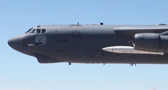 Cuộc thử nghiệm AGM-183A được Không quân Mỹ thực hiện trên oanh tạc cơ B-52H mang số hiệu 0036 tại căn cứ Edwards. Dù tuyên bố thử nghiệm thành công nhưng AGM-183A nhưng vũ khí này chưa được phóng. Cuộc thử nghiệm AGM-183A được Không quân Mỹ thực hiện trên oanh tạc cơ B-52H mang số hiệu 0036 tại căn cứ Edwards. Dù tuyên bố thử nghiệm thành công nhưng AGM-183A nhưng vũ khí này chưa được phóng.