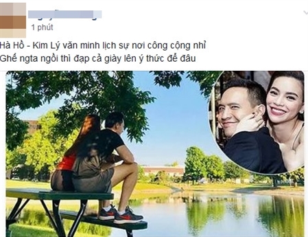 Hà Hồ và Kim Lý mới đây cũng bị phê bình khi ngồi lên bàn trong chuyến nghỉ dưỡng ở nước ngoài của cặp đôi này. Hà Hồ và Kim Lý mới đây cũng bị phê bình khi ngồi lên bàn trong chuyến nghỉ dưỡng ở nước ngoài của cặp đôi này.