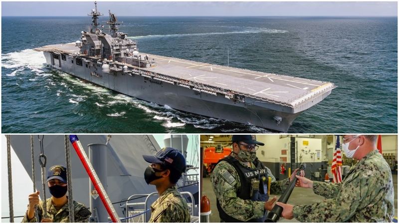 Đặc biệt, USS Tripoli còn có khả năng hoạt động như một tàu sân bay cỡ nhỏ. Khi thực hiện nhiệm vụ này, con tàu sẽ mang tới 20 tiêm kích thế hệ 5 F-35B cùng 2 trực thăng MH-60S. Với lực lượng trên, LHA-7 tỏ ra vượt trội nhiều tàu sân bay hạng trung khác. Đặc biệt, USS Tripoli còn có khả năng hoạt động như một tàu sân bay cỡ nhỏ. Khi thực hiện nhiệm vụ này, con tàu sẽ mang tới 20 tiêm kích thế hệ 5 F-35B cùng 2 trực thăng MH-60S. Với lực lượng trên, LHA-7 tỏ ra vượt trội nhiều tàu sân bay hạng trung khác.