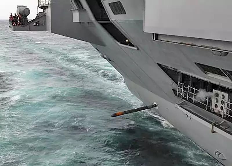 Trong lần đầu thử nghiệm, Hải quân Mỹ chưa phóng đạn đánh chặn mà chỉ thực hiện khả năng phát hiện ngư lôi tấn công từ khoảng cách đủ đảm bảo an toàn để triển khai biện pháp đối phó. Trong lần đầu thử nghiệm, Hải quân Mỹ chưa phóng đạn đánh chặn mà chỉ thực hiện khả năng phát hiện ngư lôi tấn công từ khoảng cách đủ đảm bảo an toàn để triển khai biện pháp đối phó.